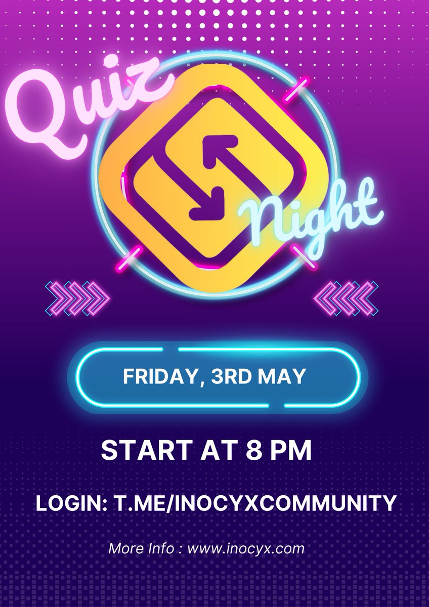Think you know your crypto inside out? Test your knowledge in our exclusive Crypto Quiz today! 

Join us in our Telegram community at t.me/inocyxcommunity and showcase your expertise. Prizes await the top scorers!

 #CryptoQuiz #BlockchainTrivia #QuizTime #InocyxCommunity…