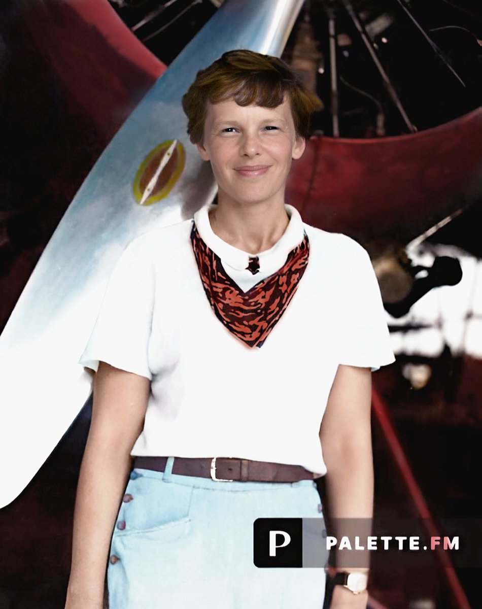 Amelia Earhart.  My colorization.