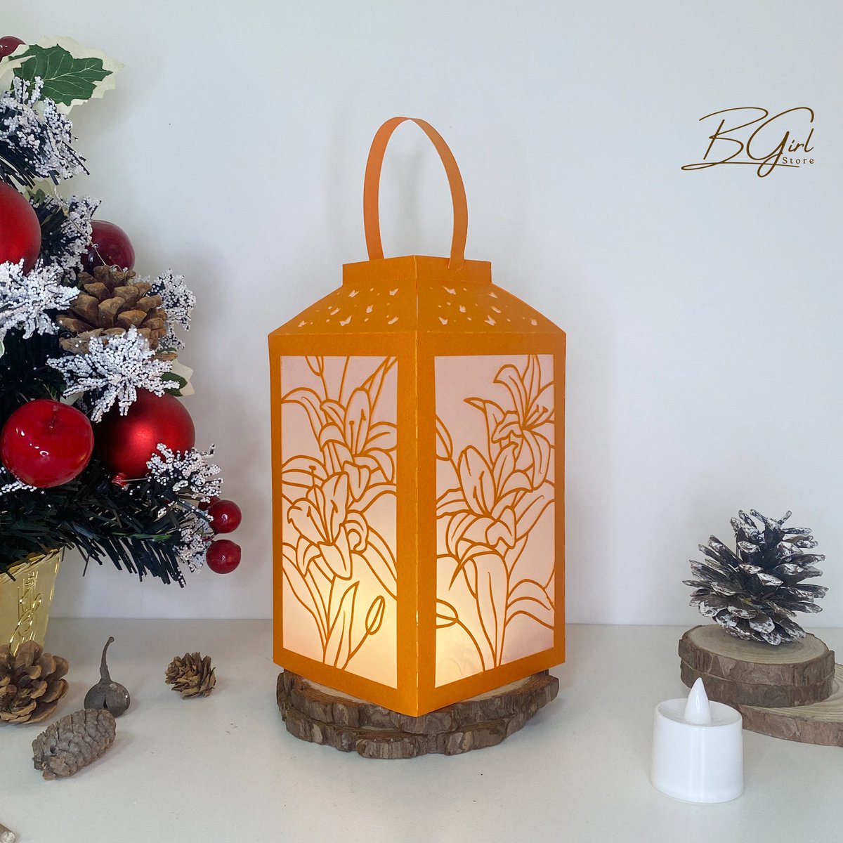 Excited to share the latest addition to my #etsy shop: Lily paper cut lantern light box template, cutting Cricut, 3D lantern paper cut lightbox svg file DIY, Shadow Box Paper Cut etsy.me/49Y1jGM #valentinesday #kidscrafts #papercutlightbox #lightboxtemplates #lightboxpatt