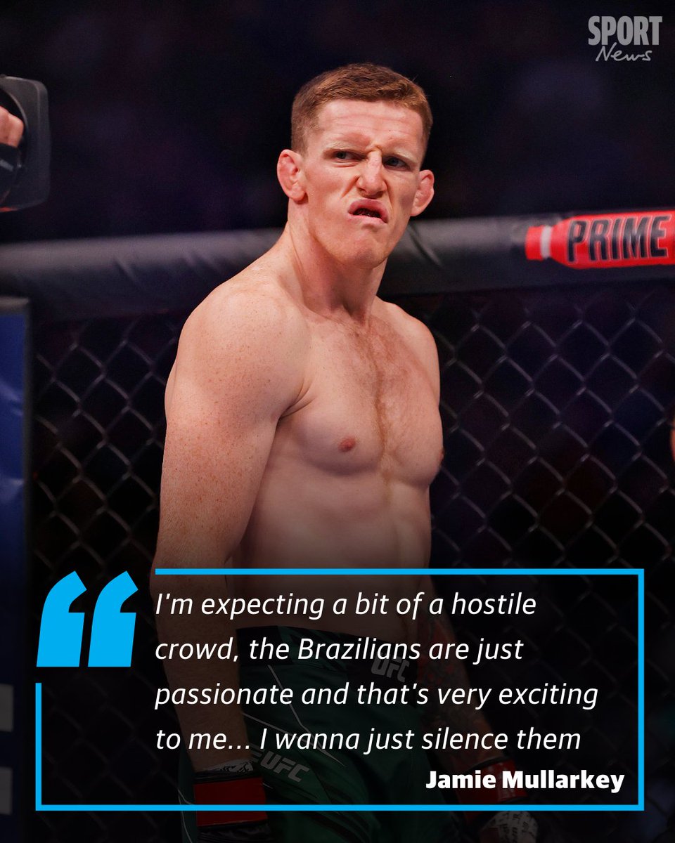 Jamie Mullarkey is on a mission to silence the ‘hostile’ Brazilian home crowd on Sunday by making his mark in the lightweight division and leaving with an upset victory on what could be a great day for Aussie UFC fighters. ✍️ @Tyson_Jackson15 MORE 👉 bit.ly/4dojqID