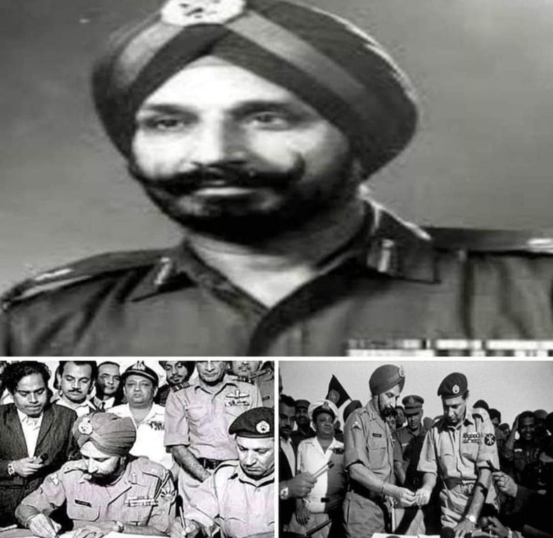लेफ्टिनेंट जनरल जगजीत सिंह अरोड़ा “3 मई/पुण्यतिथि” बांग्लादेश की जीत का जश्न मनाते समय कद्दावर सेनानायक ले.ज. जगजीत सिंह याद किये जाएंगे क्योंकि इस सेनानायक की सूझबूझ और कुशल नेतृत्व में भारतीय सेना ने मात्र 10 दिन की लड़ाई में पाकिस्तान को धूल चटा दी थी। vskchittor.com/lieutenant-gen…