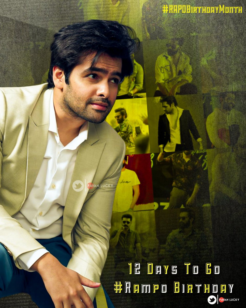 Here's The Special Countdown poster🔥😉

𝟏𝟐 𝐃𝐚𝐲𝐬 𝐓𝐨 𝐆𝐨 𝐅𝐨𝐫 𝐑𝐀𝐌𝐩𝐨❤️ 𝐁'𝐝𝐚𝐲

@ramsayz 💥💥

#RAmPOthineni #DoubleIsmart 

@PothineniFc @PothineniFc @imchanukya