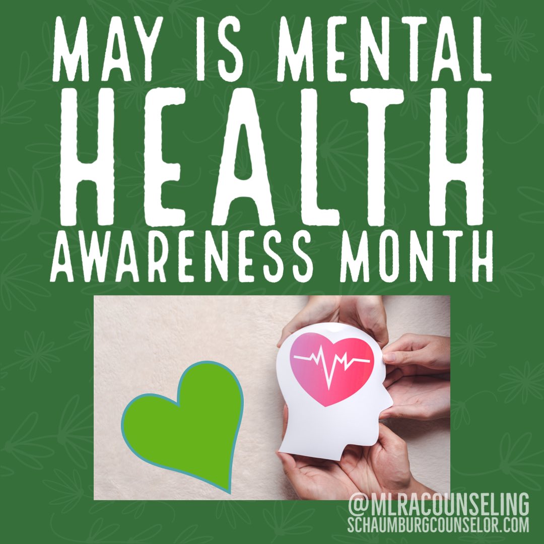 May is #mentalhealthawarenessmonth 💚 What do you do to take care of your mental health? Let us know below!
#counselorshelp #burnbrightnotout #mentalhealthmatters #mentalhealthawareness #tools2thrive #bethe1to #be4stage4 #schaumburg #4mind4body
#mlra #mlracounseling