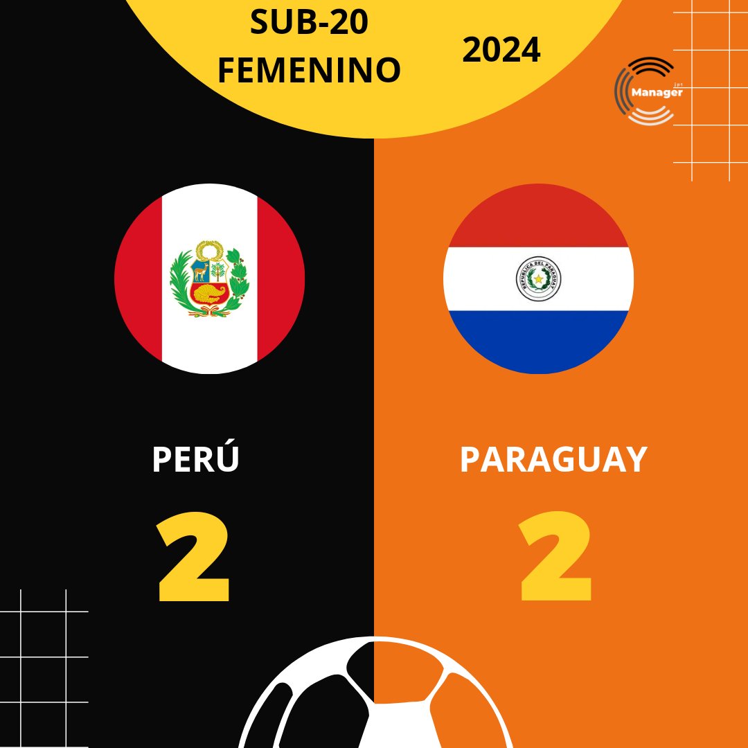 #SudamericanoSUB20 #Femenino ⚽️🏆 | Ronda Final 

🔴⚪ Perú 🇵🇪 2️⃣
🔵🔴 Paraguay 🇵🇾 2️⃣

#futbolfemenino #futbol #sudamericanou20 #sudamericanou20🏆 #futfem #football #futbolista #sudamericanosub20🏆 #sudamericanosub20fem #sudamericanosub20 #womensfootball #peru🇵🇪 #paraguay🇵🇾