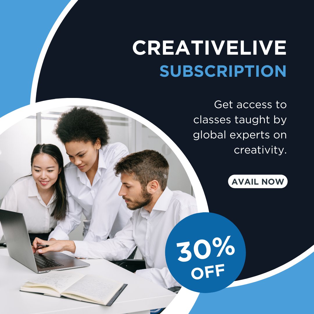 We're excited to share a special offer from our partner! Avail 30% off your #CreativeLiv subscription when you get verified as a #nonprofitorganization on Pass It Forward. Visit this link to know more: tinyurl.com/ya5k42xy. #PassItForward #charity #onlineclasses #discount