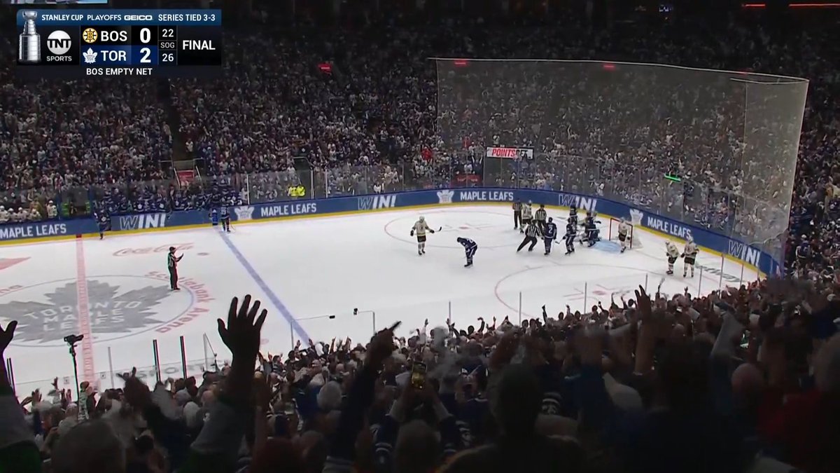 And THAT WILL DO IT!!!!!!!!

SERIES ALL TIED UP!!!!!!!

TIEBREAKER GAME 7, HERE WE COME!!!!!!!

#BOSvsTOR #StanleyCup #NHL #Hockey #Sports #LeafsForever