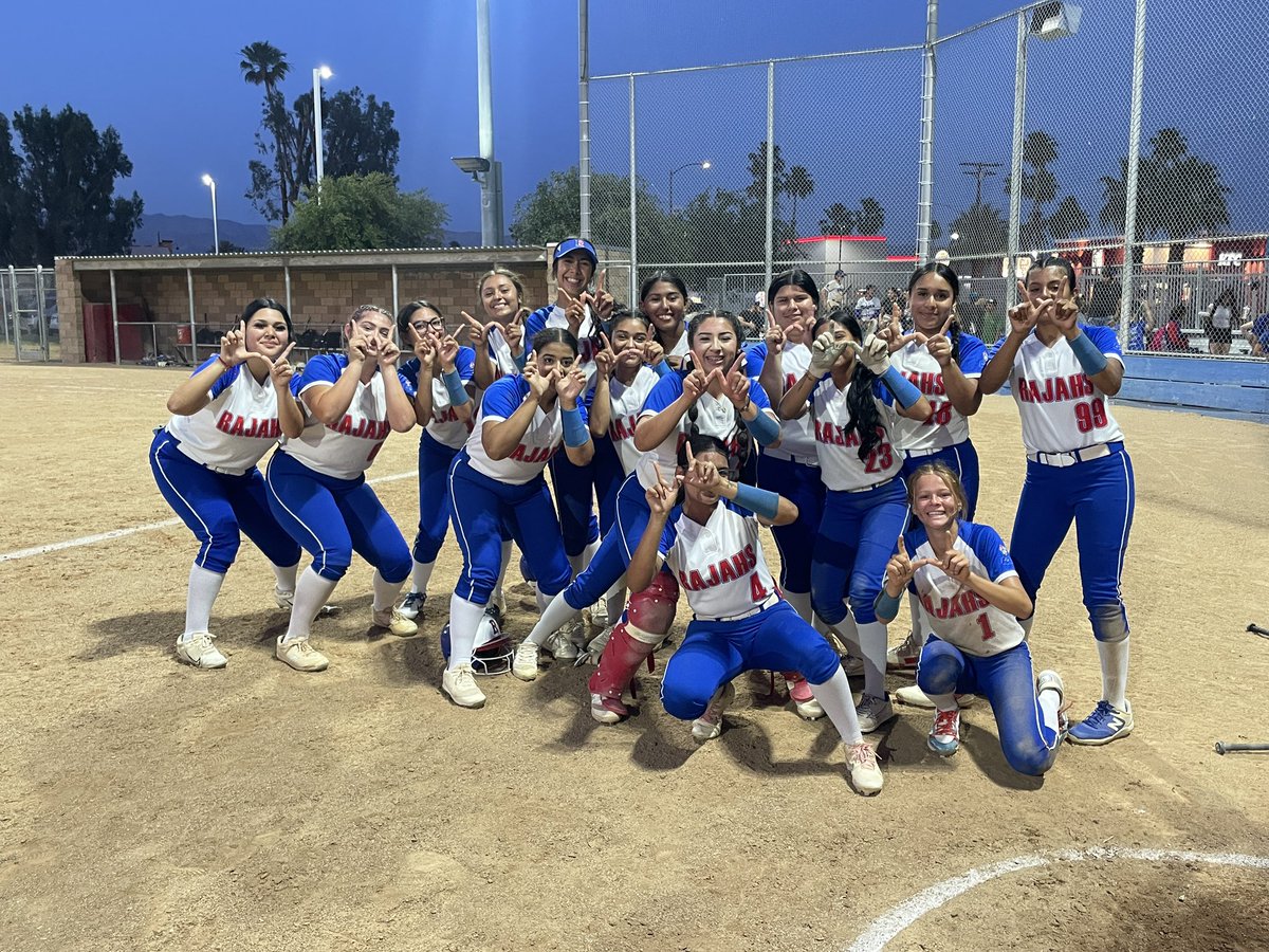 Our @IHSRajahs softball team at the bottom of the sixth took CIF round 113 to 3. The game is called because of the rule with the large lead . so proud of the hard work of these young ladies.