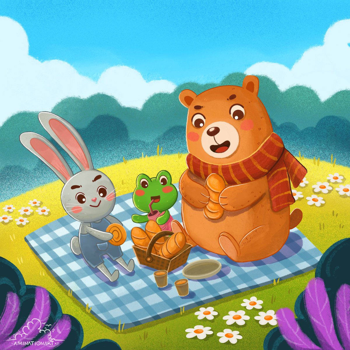 Picnic

#kidlitart #childrenbook #childrenbookillustration