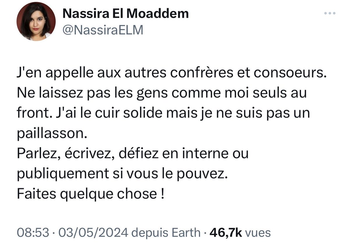 Il y a eu « j’accuse ». Mais la génération des grands hommes n’est plus. Désormais c’est « j’insulte, je crache et je hais ». Se battre pour faire accepter le terme « pays de raciste dégénérés » plutôt que de faire des excuses et mesurer ses propos, c’est extraordinaire 😳