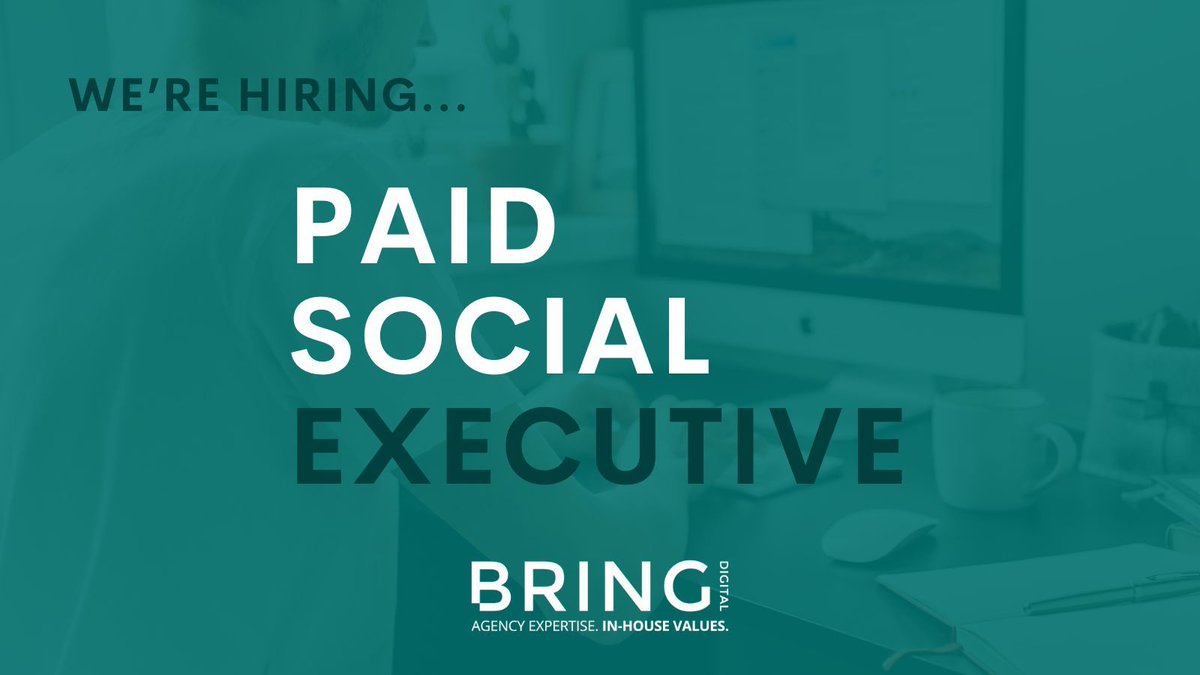 📣 We're hiring! 📣 

We're looking for a Paid Social Executive to join our award-winning team 🏆 

If you live and breathe Paid Social and have experience executing campaigns across social platforms (particularly Meta), apply today! buff.ly/3JKSUvq