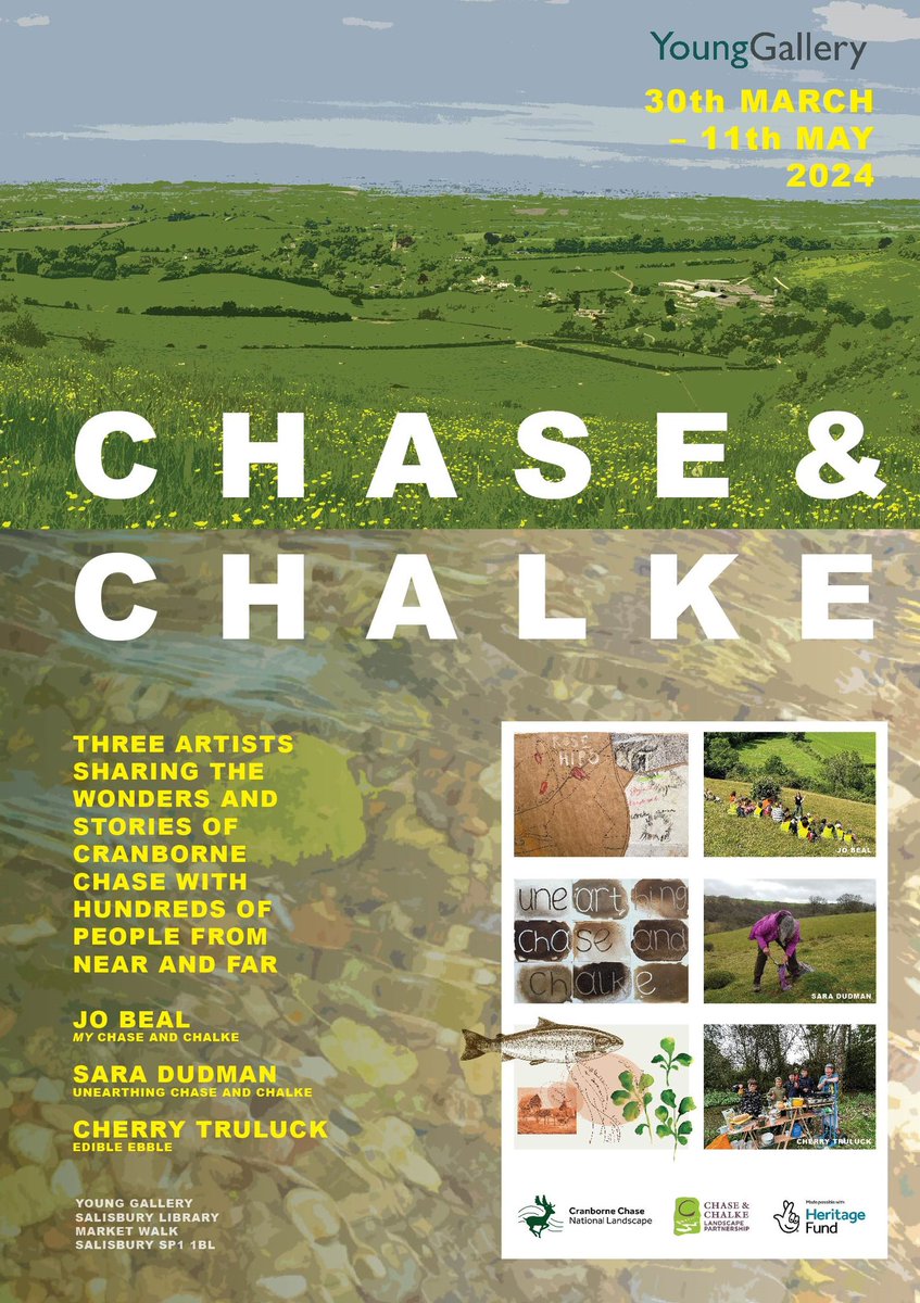See the Chase &amp; Chalke exhibition before it closes on Saturday 11 May. Explore the work of artist residencies inspired by the landscape and stories of @CranborneChase. See their work alongside creative outputs by project participants. Made possible with <a href="/HeritageFundUK/">The National Lottery Heritage Fund</a> #art