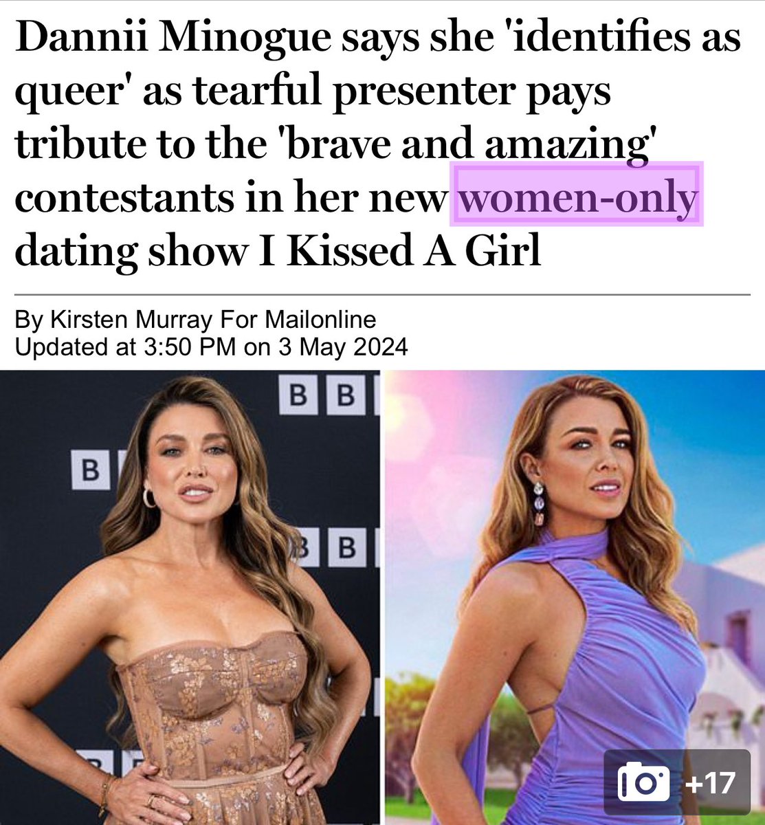 Either lesbians are about to be gaslit on international television by heterosexual men claiming to be women, or suddenly everyone knows what a woman & a lesbian is again because ratings. 🤷‍♀️