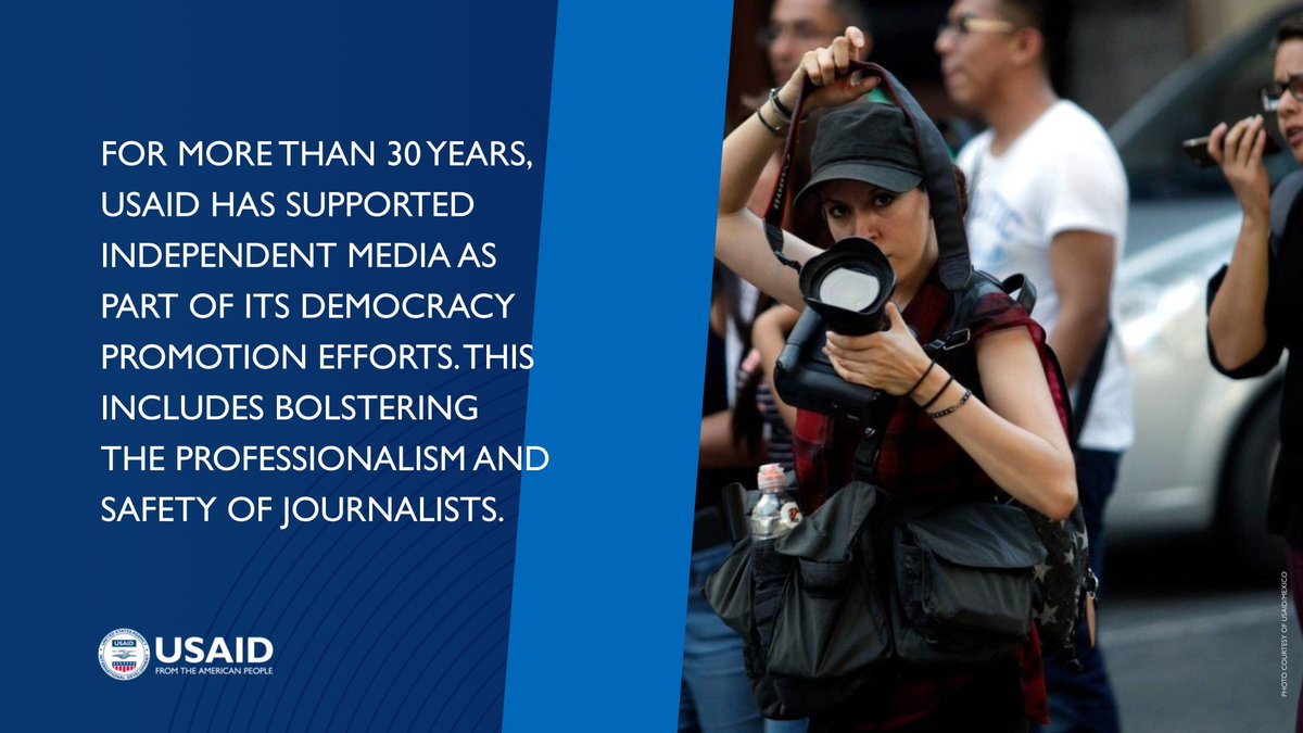 .@USAID believes a free press remains essential to expansion of freedom & #democracy. In honor of #WorldPressFreedomDay, read five ways of how we support the efforts of journalists around the world to report the truth. usaid.link/xdb @wizarahmth @usembassytz @IRIglobal