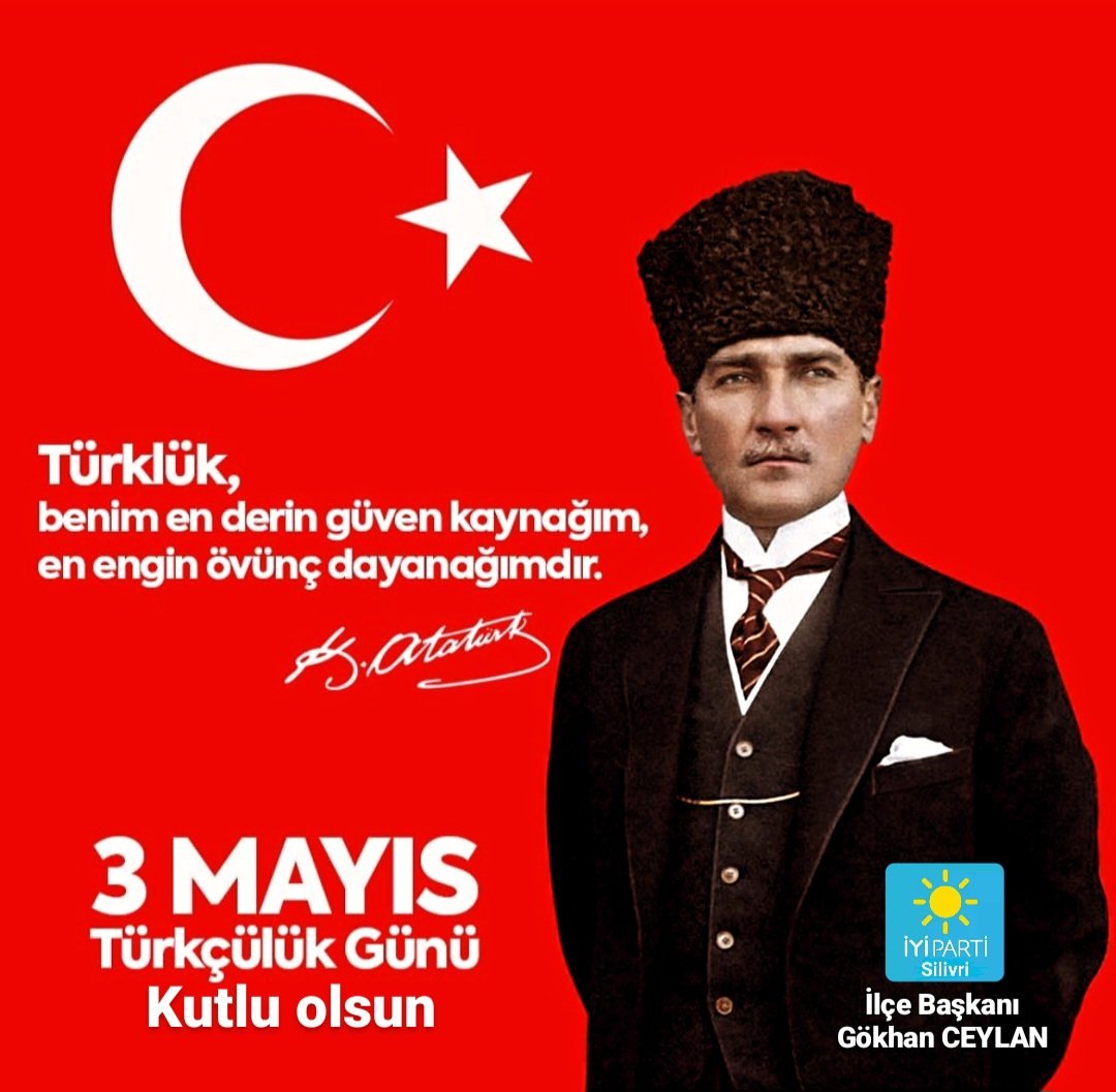 Taş Kırılır, Tunç Erir, Ama Türklük Ebedidir! 'Mustafa Kemal Atatürk' 3 Mayıs Türkçülük Günümüz kutlu olsun! 🇹🇷 Ne Mutlu Türk'üm Diyene!