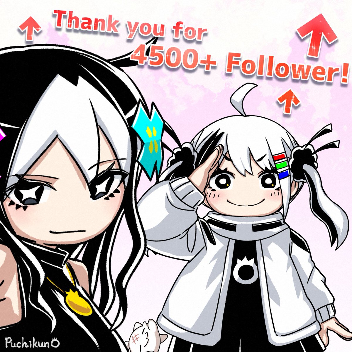 4500名様行きました！ いつもありがとうございます！😭💖 #モノチあーと #MonochiProject