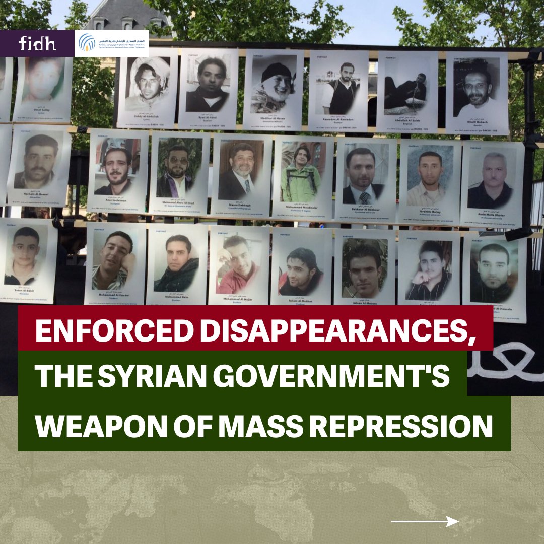 🇸🇾#DabbaghCase: Enforced disappearances, the Syrian government's weapon of mass repression Since the beginning of the conflict in #Syria in 2011, more than 82,000 people have been disappeared, abducted, tortured and murdered inside Syrian government detention and torture…