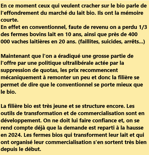 francis_larrea's tweet photo. Le #biobashing est orienté sur le lait #bio en ce moment... Mais la filière conventionnelle a la mémoire très courte... @fnab_bio @bioaddict @agence_bio @Biocoop @biocbon @BioNvAquitaine @Bioiledefrance  @BLE_CIVAMBio @BenoitBiteau @_NATURALIA @IBB_BioBretagne @bioGrandEst https://t.co/X8fsr6Jhkc