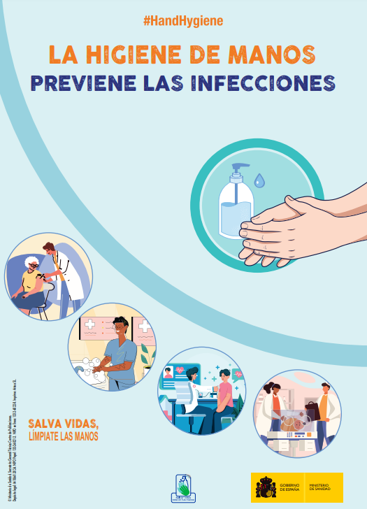 La higiene de manos previene las infecciones 🦠 Si eres #personalsanitario puedes realizar tu curso sobre 👏🧼en @sanidadgob 👇cursos.seguridaddelpaciente.es #diamundialdehigienedemanos