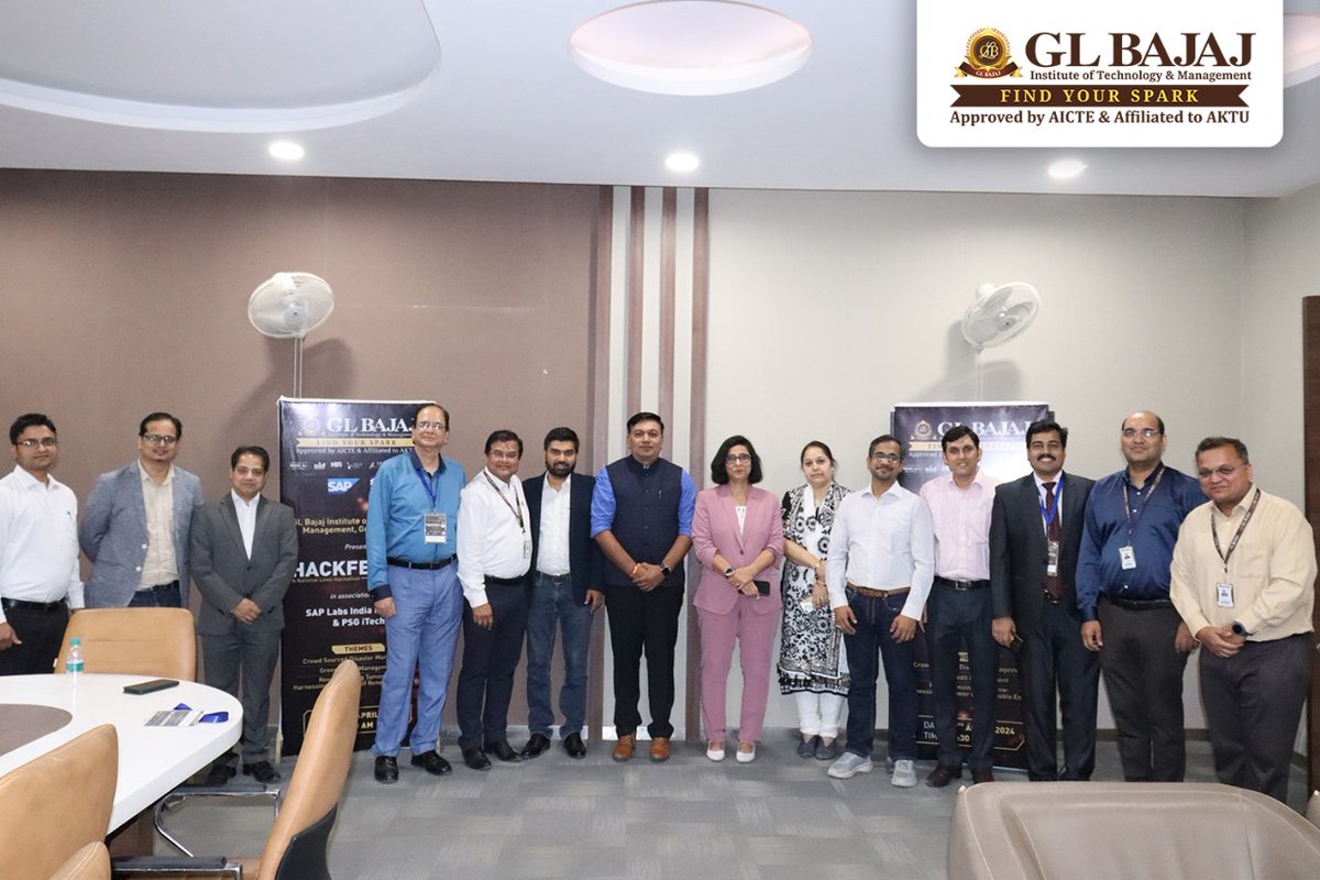 To promote a problem-solving attitude and develop new ideas among students, #GLBajaj (GLBITM) organized '#Hackfest2024', a #Nationallevel #Hackathon in association with SAP Labs India Pvt. Ltd. and PSG iTech.

#GLBITM #SapLabs #PSGiTech #problemsolving #newideas #AKTU #NIRF #NAAC