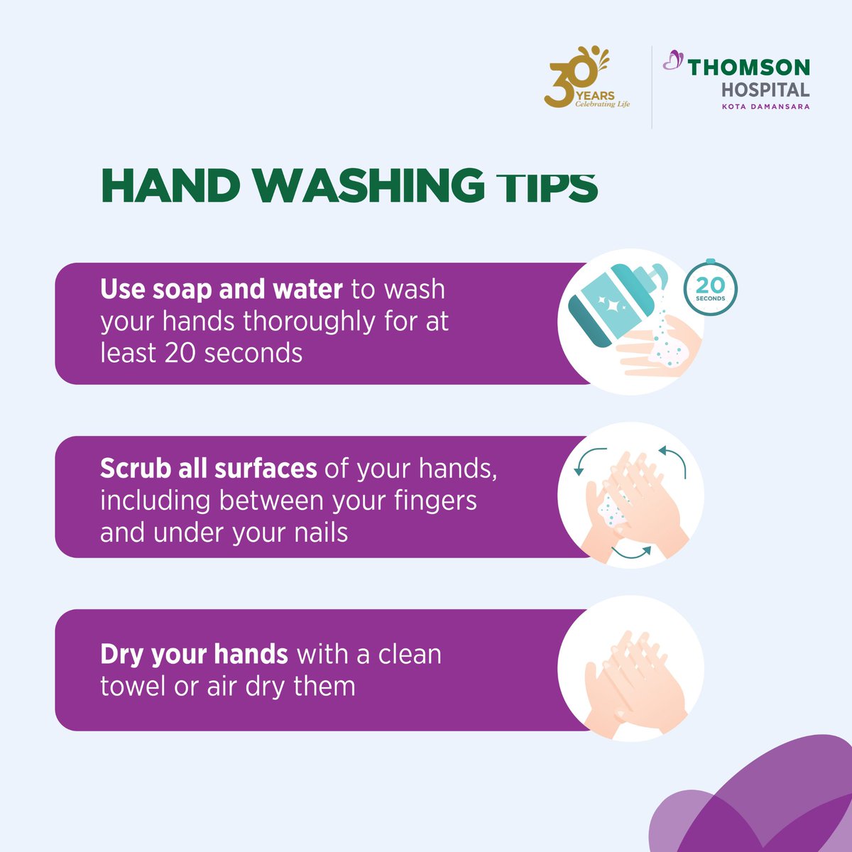 🌟 It's #HandHygiene Day! 🌟
Did you know that washing your hands regularly is crucial for preventing the spread of germs and illnesses? 🤲✨ Let's raise awareness about the importance of handwashing today!
#ThomsonHospital #CelebratingLife
