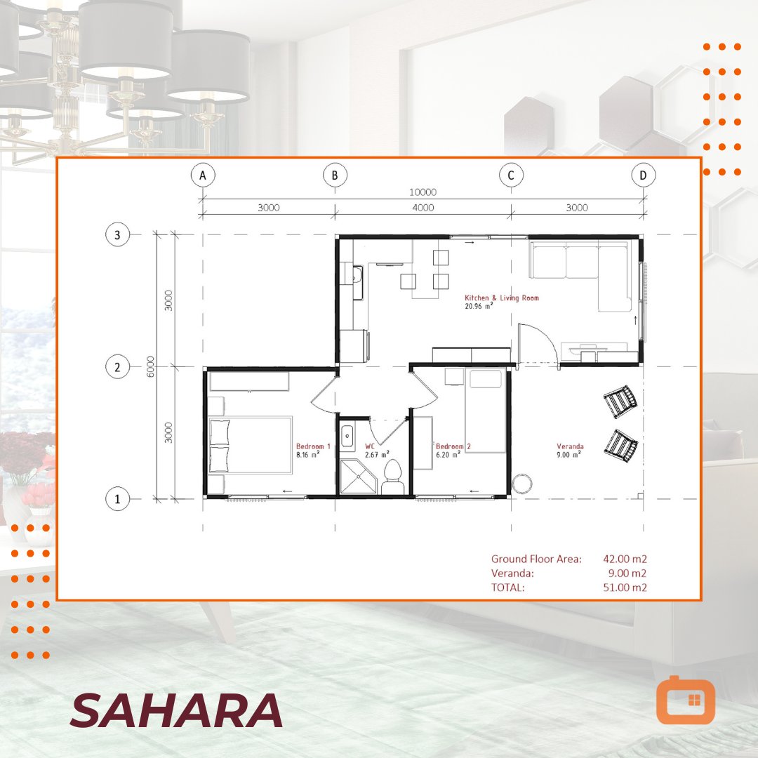 🌞 Welcome to the "Sahara" – A Mirage of Comfort in the Heart of Your Community! 🏠✨

Step into the Sahara, a modular home by Dorce Prefabricated and Construction, where every corner is crafted with precision and designed to offer you the ultimate in comfort and style. 🌟

📐