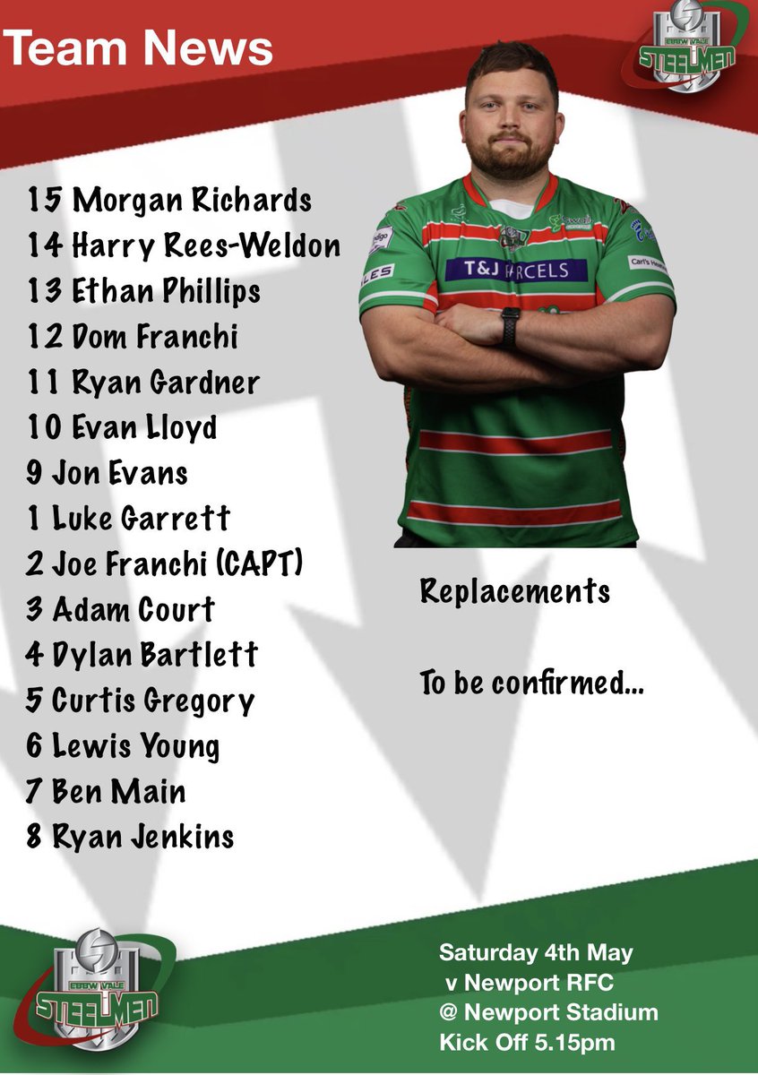 The Newport and Ebbw Vale teamsheets for the Premiership semi-final on Saturday evening.

#IndigoPrem | #GwentDerby