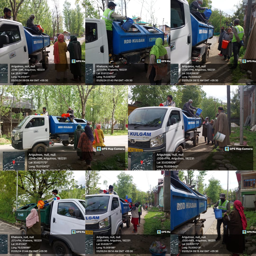 Happy the way door to door solid waste collection is picking up in our Block Pahloo . Limitless efforts from District Adminstration Kulgam particularly Worthy DC Kulgam @AtharAamirKhan empowers us to serve the public in general and community and environment in particular.