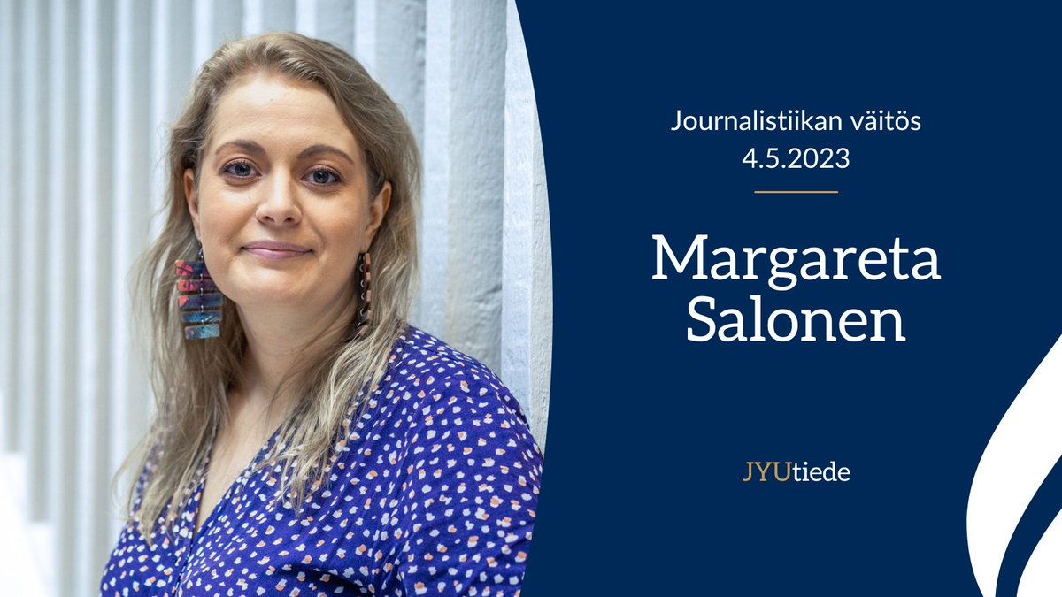 Uutismedia ei ole enää ainoa portinvartija digitaalisessa uutisympäristössä, vaan se jakaa vartijavaltaa toistuvassa vuorovaikutuksessa sosiaalisen median alustojen ja yleisöjen kanssa. 

<a href="/MaakeSalonen/">Margareta Salonen</a> väitös 4.5. klo 12. 
#JYUnique #media
r.jyu.fi/FsU