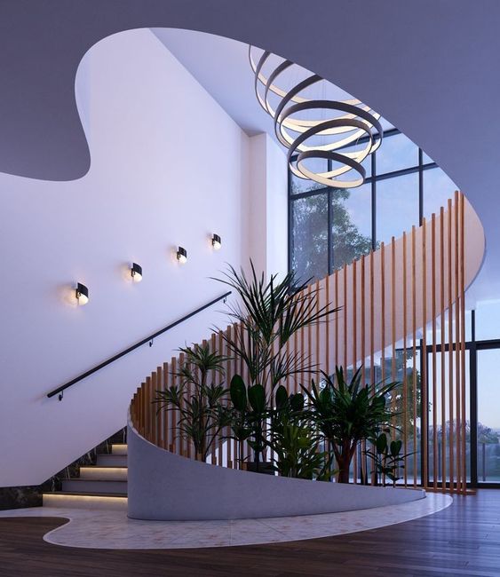 Serving as fundamental elements of a building's circulation system, allowing us to ascend or descend floors with ease, STAIRCASES Influence the overall aura of a home, besides transition, they're used as status symbols, artifacts, focal points, & for photography. A thread...🧵
