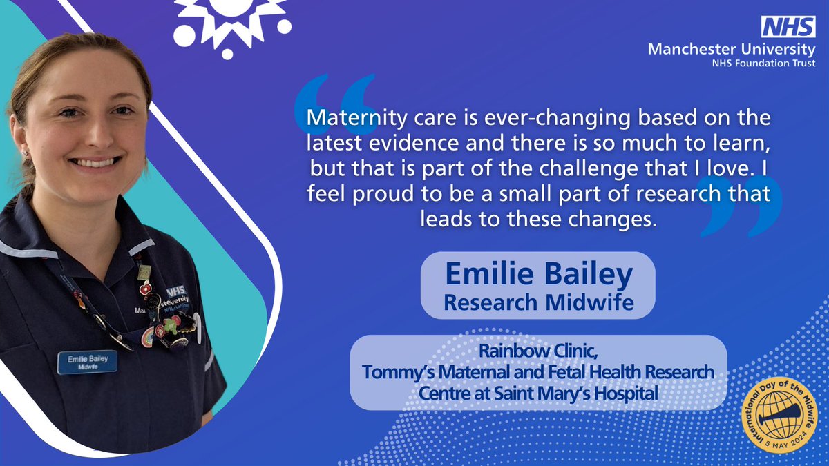 🎉To celebrate International Day of the Midwife, Research Midwife, Emilie Bailey shares her midwifery research journey and why she’s proud to contribute to research that helps make pregnancy safer. ❤️ #IDM2024 👇 research.cmft.nhs.uk/news-events/id…