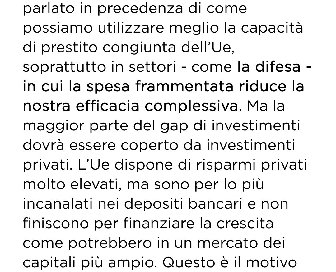 Non ci credete? Eppure #Draghi lo ha già detto nel discorso di #LaHulpe, il programma della #EURSS è di usare i nostri risparmi per creare una difesa comune europea! Sempre lì si va a parare, giù le mani dai nostri soldi! #PiùItaliaMenoUE #IoVotoLega 
tg.la7.it/politica/disor…