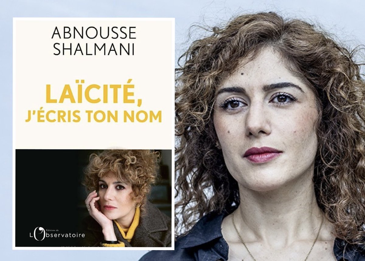 Son plaidoyer vibrant pour la laïcité en France #AbnousseShalmani est mon invitée aujourd’hui sur @tv5monde pour son livre « Laïcité, j’écris ton nom » inspiré de son discours mémorable lors de la remise du prix de la laïcité ⁦@EdLObservatoire⁩