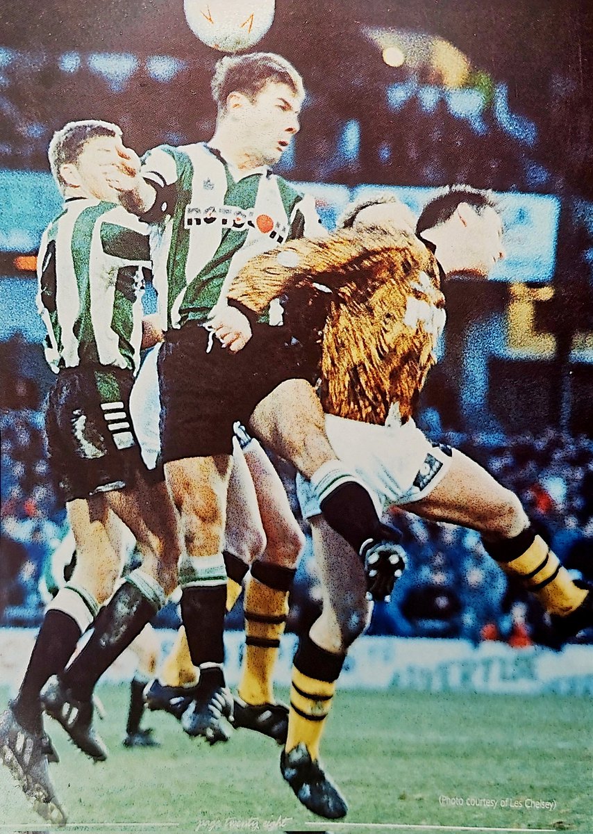Classic Mash-up: in December 1993 City travelled to Plymouth, where they wore the white Matchwinner made but Pelada patched change shorts that had just been retired when Pelada released the jade, black and white replacement change kit. #hcafc lost 2-1 at Home Park that day.
