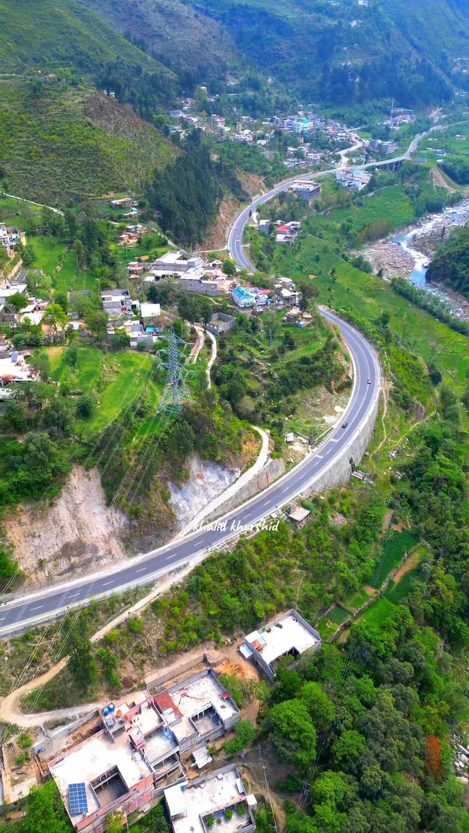 Beautiful aerial view of CPEC near Battagram.
