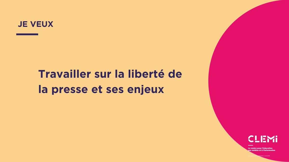 🕊 3 mai : journée mondiale de la #Libertédelapresse, retrouvez tous nos contenus pour travailler sur ses enjeux en classe ➡ Actions éducation, formations, ressources, évènements clemi.fr/les-objectifs/…