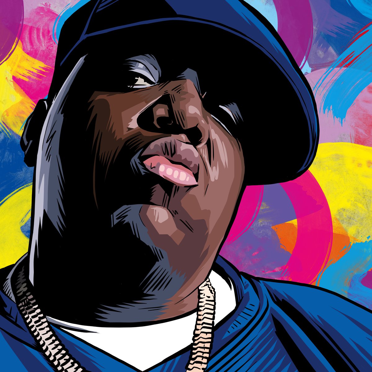 On this day in 1997 The Notorious B.I.G. had a No.1 with his posthumous hit 'Hypnotize'.

#BIGGY #Biggysmalls #NotoriousBIG #Hypnotize #illustration #digitalillustration #personalproject #onthisdayinmusic