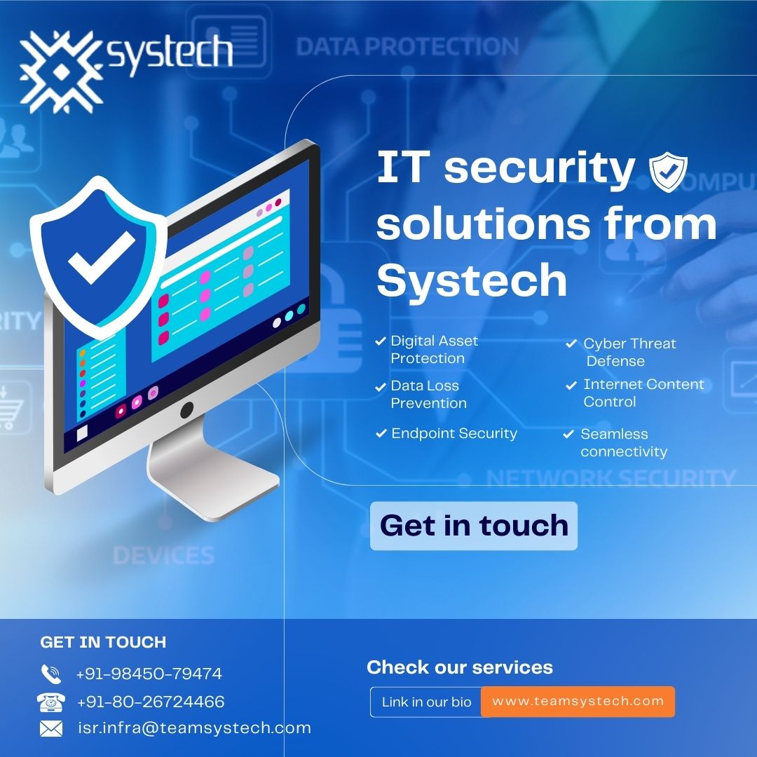 TeamSystech's tweet image. Protect digital assets with Systech&apos;s IT security solutions! DLP, Endpoint Security, Internet Content Protection, Wireless Networks, and Firewalls fortify your defenses. Trust Systech for a secure digital landscape. Contact us! #systechsecurity #dataprotection #itsecuritysolution
