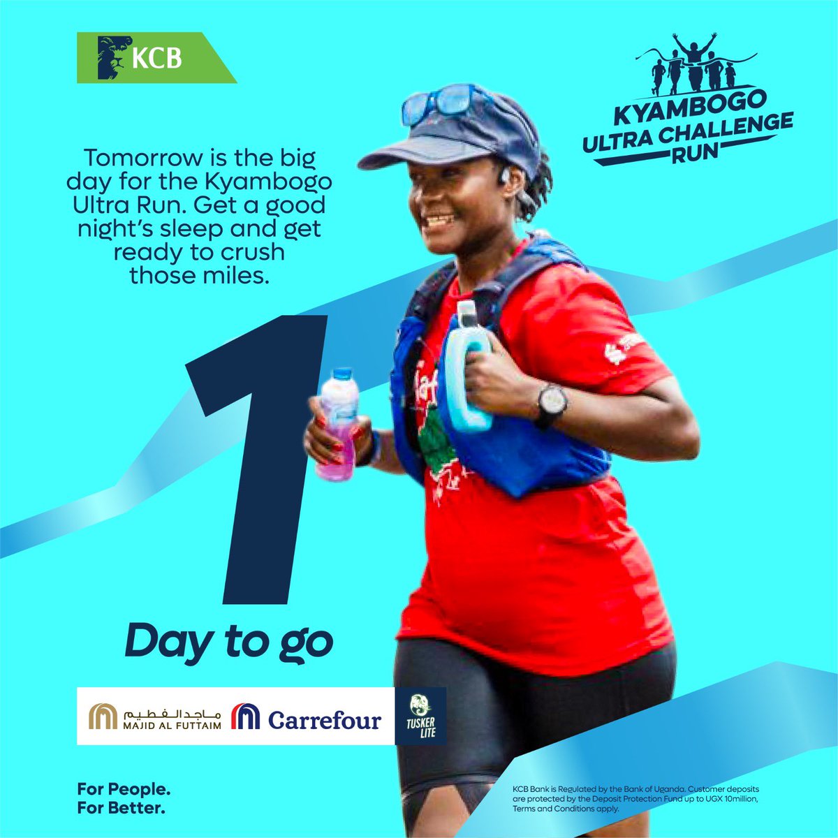 The Kyambogo Ultra Run is here 🥳

The count down is over, we are excited to see you at the start line tomorrow 6:00AM 50KM & 6:30AM 25KM 😎

#KyambogoUltraChallengeRun #ForPeopleForBetter