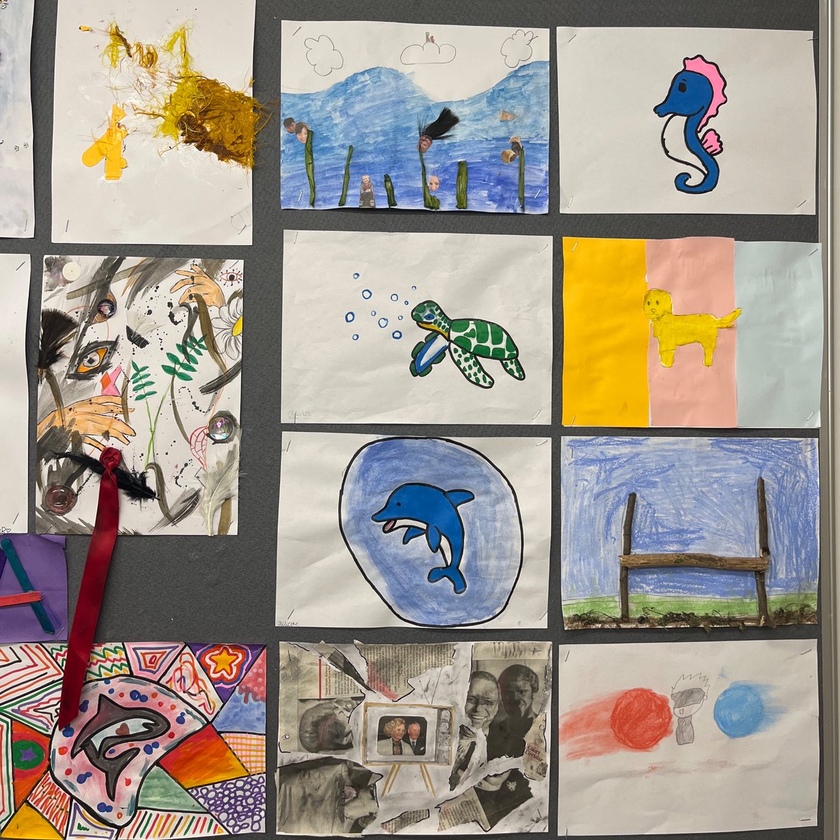 P7D finished their mixed media art yesterday, combining at least 3 different materials to produce art with a nature theme 👌🏻