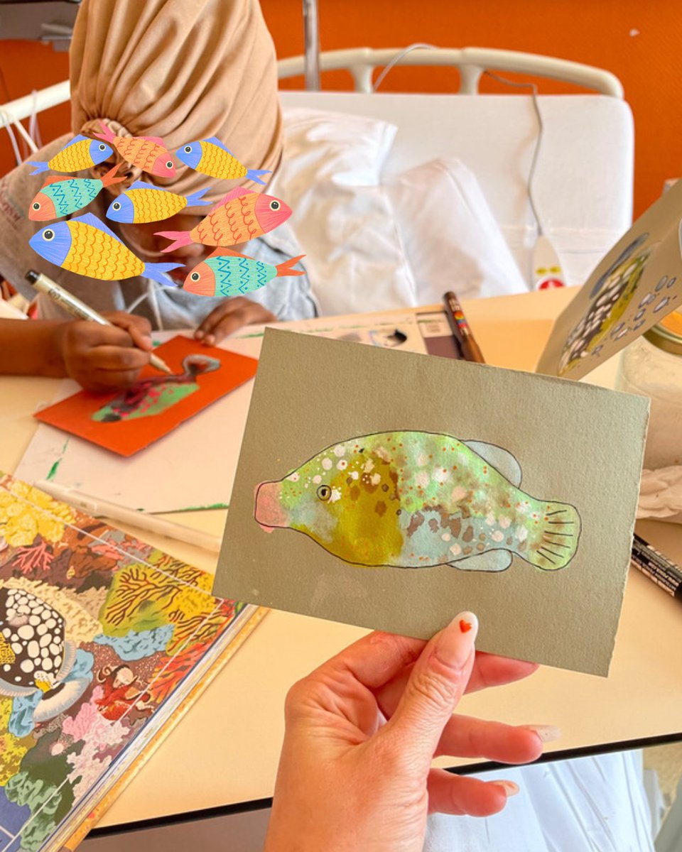 Dîner de Curie, 1,1 million d'€ récoltés pour soutenir la lutte contre le cancer pédiatrique. 270 dessins de poissons, réalisés par les élèves NOC offerts aux invités, dont <a href="/antoinedecaunes/">Antoine de Caunes</a> , qui a reçu un dessin original de Kamélia, depuis sa chambre d'hôpital
<a href="/FondationEngie/">Fondation ENGIE</a>