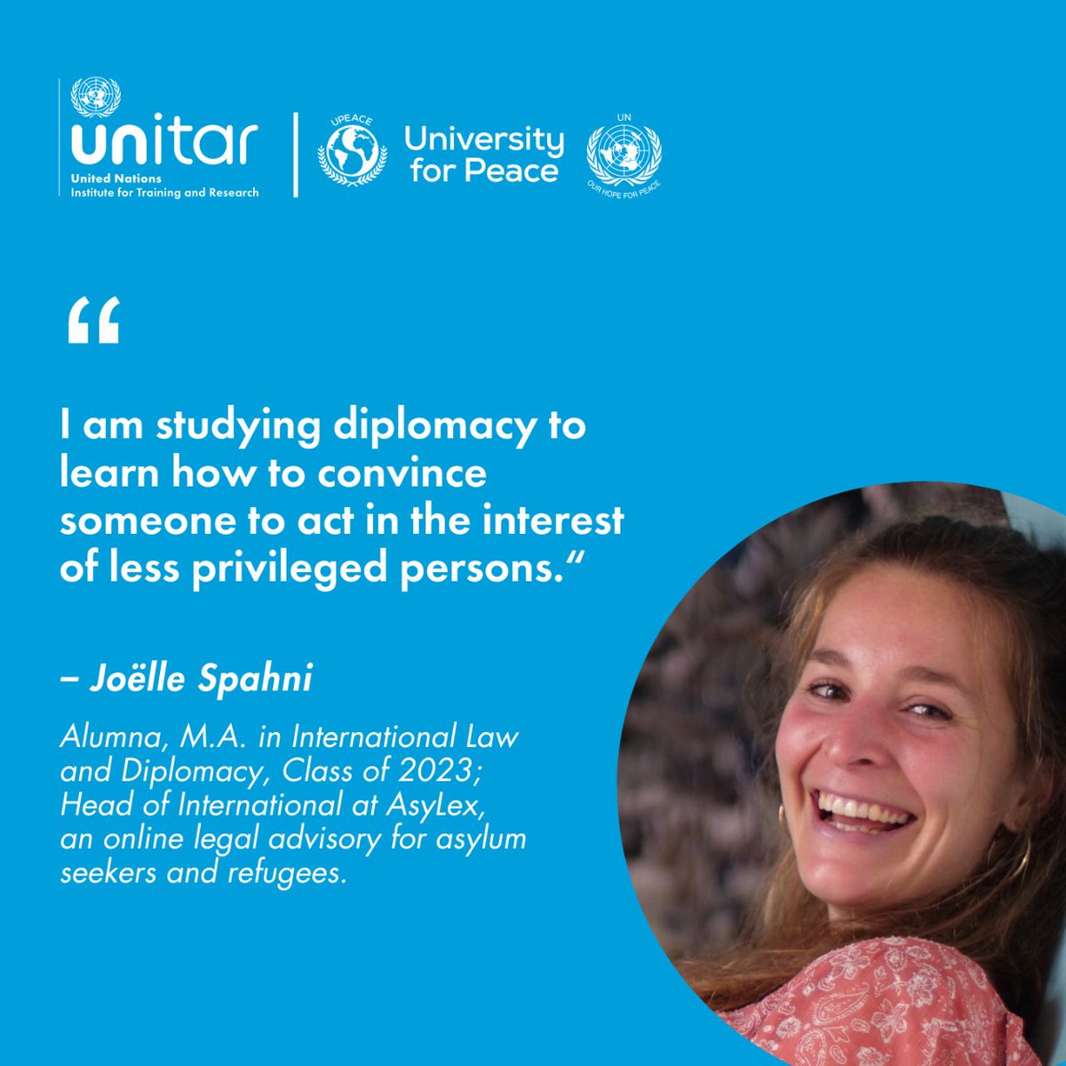 Benefit from the expertise of the #UN in International Law & Diplomacy, with our M.A. in partnership with @upeace. Expand your knowledge in theory & practice, preparing you for a successful career in both areas. Limited Fellowships are available: upeace.org/ma-internation…