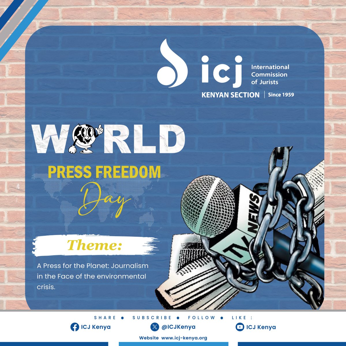As we commemorate #WorldPressFreedom day, today we celebrate the value of truth and honour the people who work courageously to uncover it. #ICJKenya
