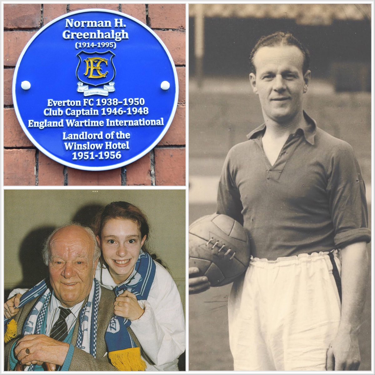 Norman Greenhalgh, one of two Boltonians in Everton’s Class of ‘39. ‘Rollicker’ was a hard-tackling full-back signed from New Brighton. He was the Toffees captain post-war & managed @TheWinslowHotel . Buy Broken Dreams on @Toffeebooks for his full story: mountvernonpublishing.com/catalogue/brok…