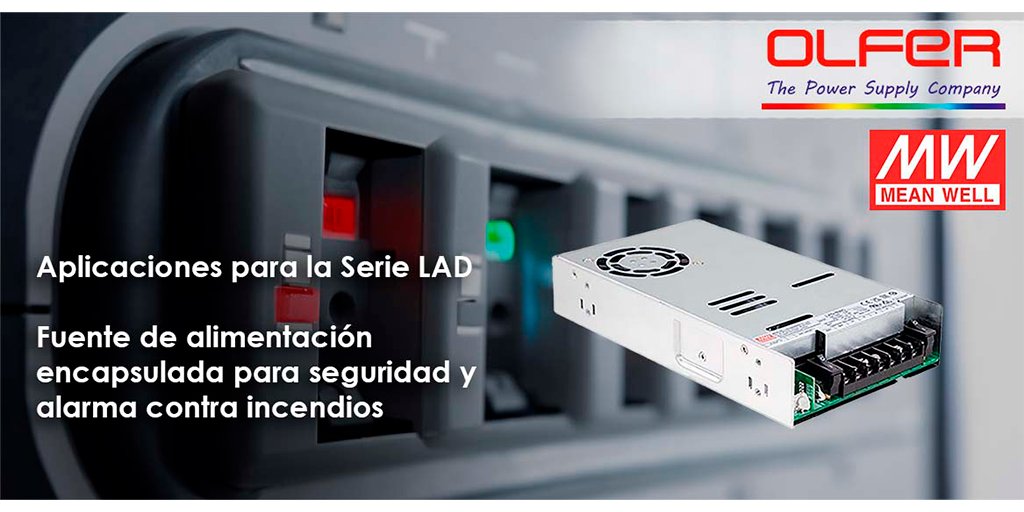 _OLFER's tweet image. La serie LAD de #MEANWELL es #fuentedealimentación encapsulada, incorpora funciones de UPS, cargador de batería y comunicación digital.

Una solución fiable para mantener el funcionamiento continuo del sistema de protección contra incendios.

➡ bit.ly/3wjSn0u

#olfer