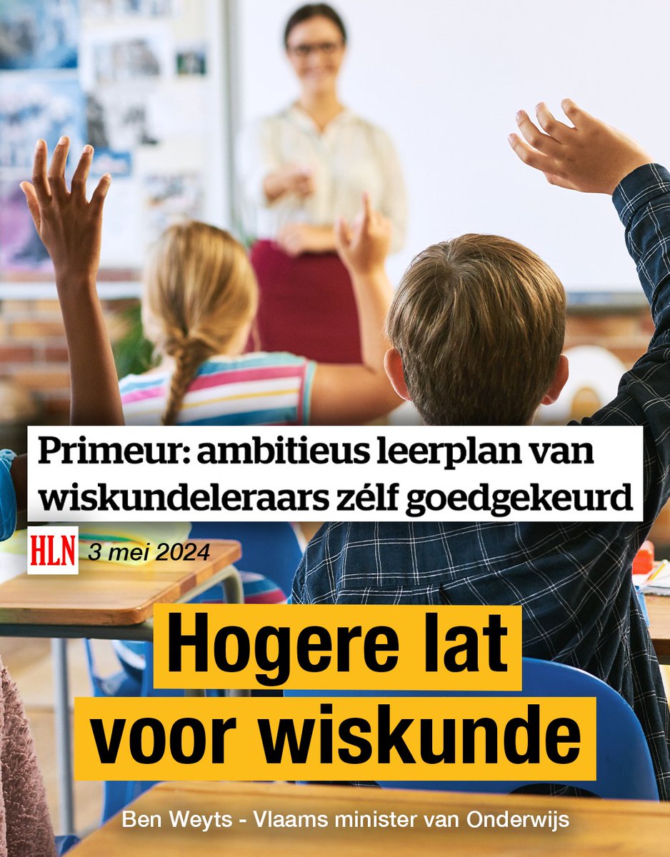 De nieuwe minimumdoelen maken het mogelijk dat leerkrachten zelf de lat hoger gaan leggen. Heel mooi dat deze kans nu gegrepen wordt voor Wiskunde. Ik hoop dat dit nog veel navolging krijgt. De vrijheid van onderwijs behoort niet aan de koepels, maar aan de scholen.