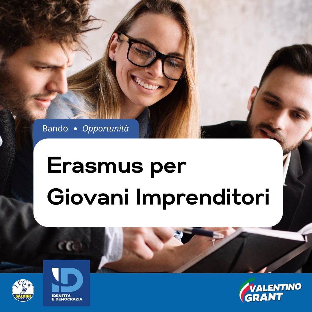 ✨ Opportunità dall’Europa ✨
Erasmus per giovani imprenditori 💼

➡️➡️➡️ Scorri il post per scoprire tutte le informazioni

Per info e iscrizioni:  erasmus-entrepreneurs.eu/index.php?lan=…

@Lega_gruppoID