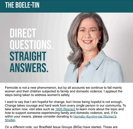 Want to hear how we plan on converting🏉early polling results into hard earned VOTES by 2025?

June 1, we launch our strategy. RSVP link is in the May BOELE-tin (in your inbox tonight). It's not too late to subscribe & RSVP

nicoletteboele.com.au/newsletter
#BradfieldVotes #StrategyLaunch