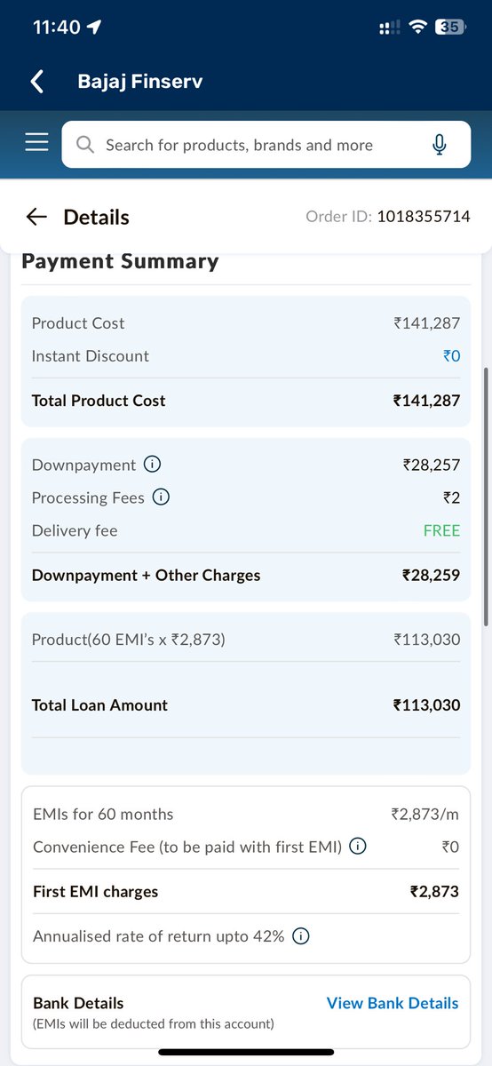 Bajaj Finserv app showed Ola S1 Pro at 141,287, but now they're saying it's 145,385! Is this a bait-and-switch tactic? 🤔 @bajaj_finserv @Olacabs @OlaElectric @Bajaj_Finance #baitandswitch #OlaS1Pro