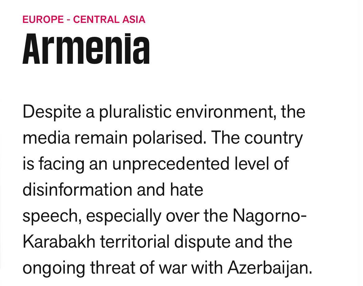 Freedoms in Georgia and Azerbaijan continue to deteriorate, but Armenia has improved its standing in the latest World Press Freedom Index by @RSF_inter, rising six places. Armenia ranks second only to Moldova among Eastern Partnership countries. Happy World Press Freedom Day!