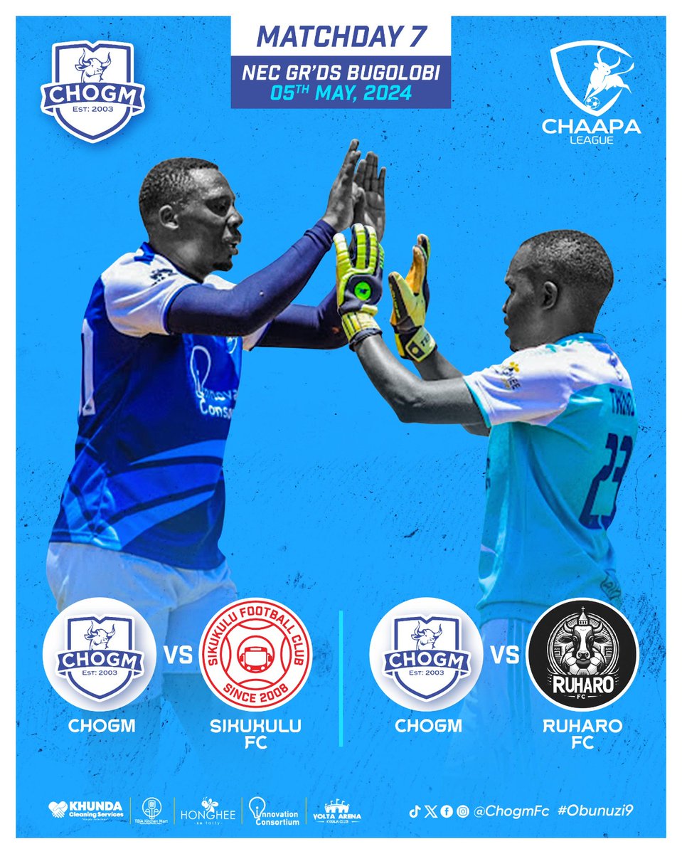 Double bill Sunday !!:
An early kickoff against @Sikukulu_fc will provide a test as we look to return to winning ways , then later it will be an all to play for when we take on season9 debutants @Ruharofc .